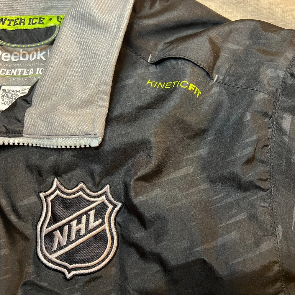 Reebok NHL Center Ice KineticFit Jacket Mens XL Black Hockey Windbreaker Rink - Picture 6 of 13